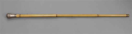 An Edwardian walking cane, L 95cm